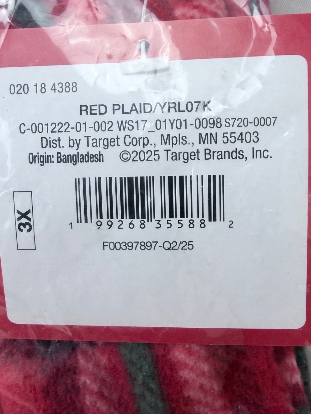 Target Red Plaid Fleece Pajama Pants - Picture 3 of 5